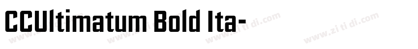 CCUltimatum Bold Ita字体转换